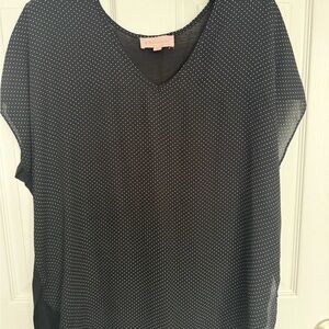 Philosophy Black and White Polka Dot Blouse